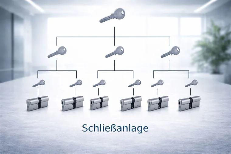 Schließanlage: ein Hauptschlüssel für mehrere Zylinder